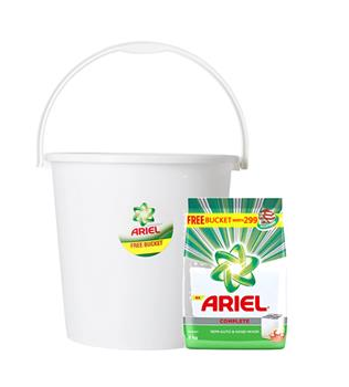 Ariel Complete Detergent Washing Powder - 3,5kg with Free Bucket murukali.com