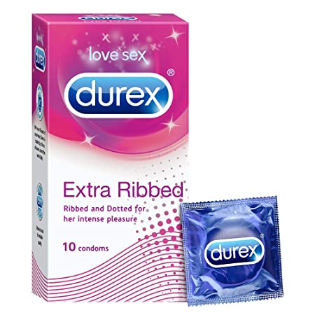 Durex Extra Ribbed Condoms for Men - 10 Count murukali.com