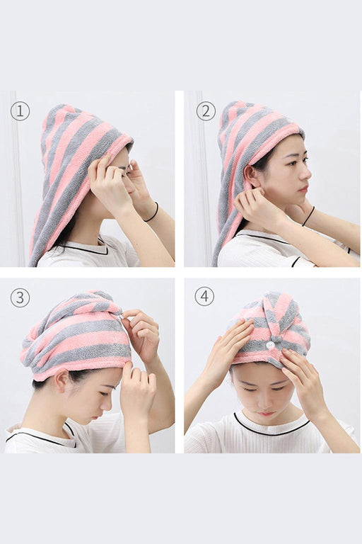 Magic Microfiber Bathing Quick Dry Hair Cap Towel Bathroom Hat murukali.com
