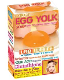 Egg Yolk Kojic Acid Soap Glutathione C Whitening Face Skin Whiter in 7 Days