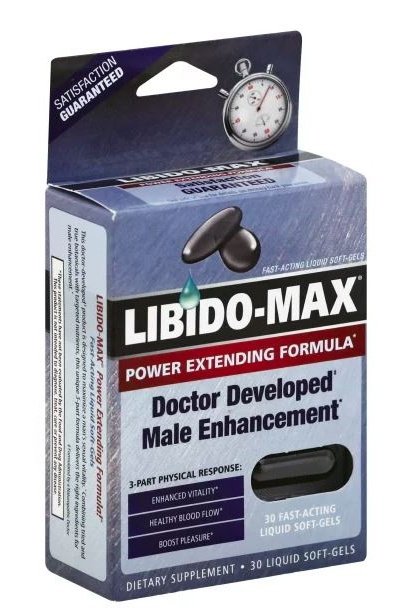 Libido-Max Male Enhancement Dietary Supplement Liquid Soft-Gels