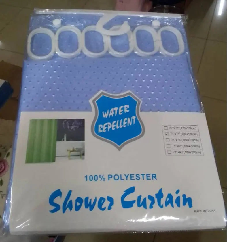 100% Polyester Water Repellent Shower Curtain Murukali.com