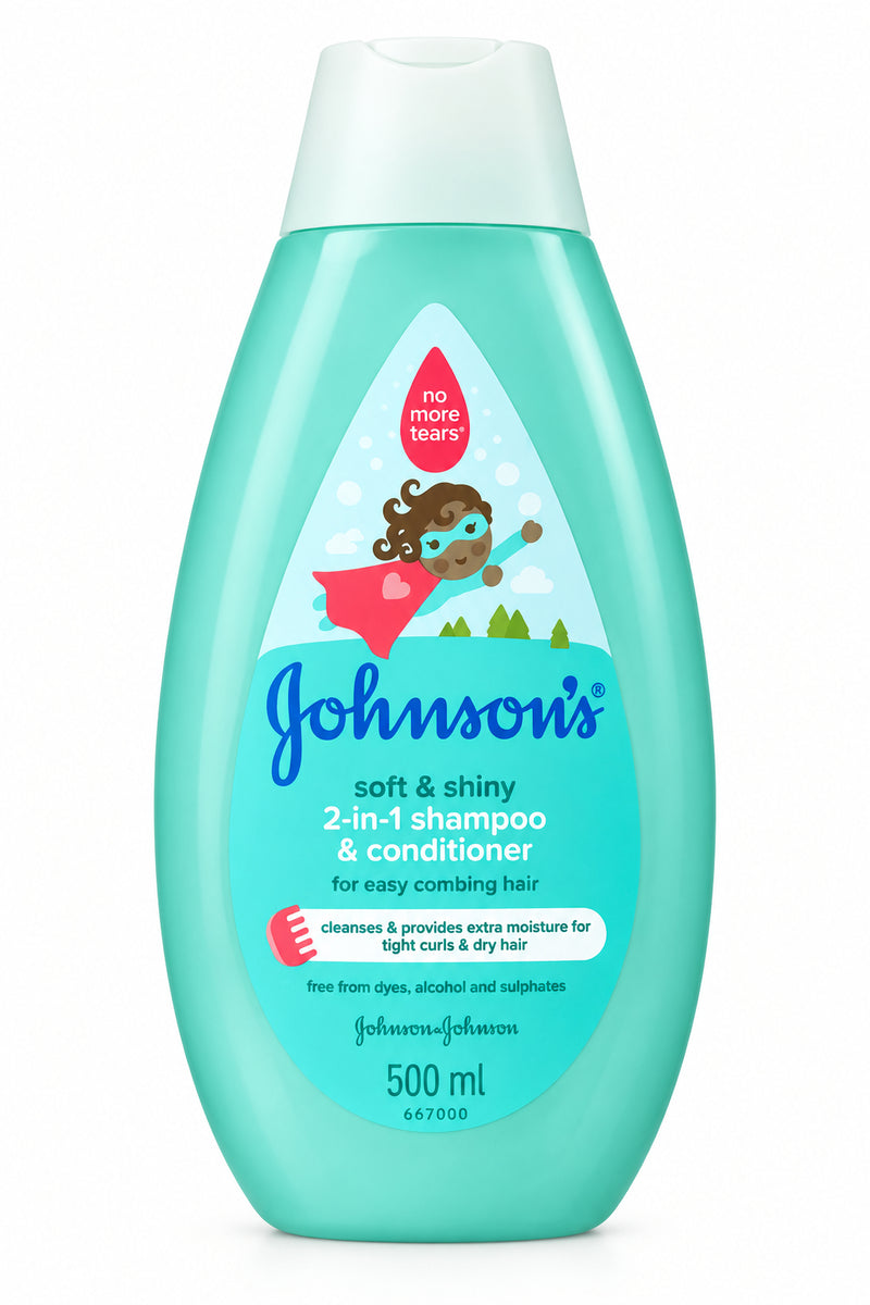 Johnson's Soft & Shiny 2-in-1 Shampoo & Conditioner 500ML