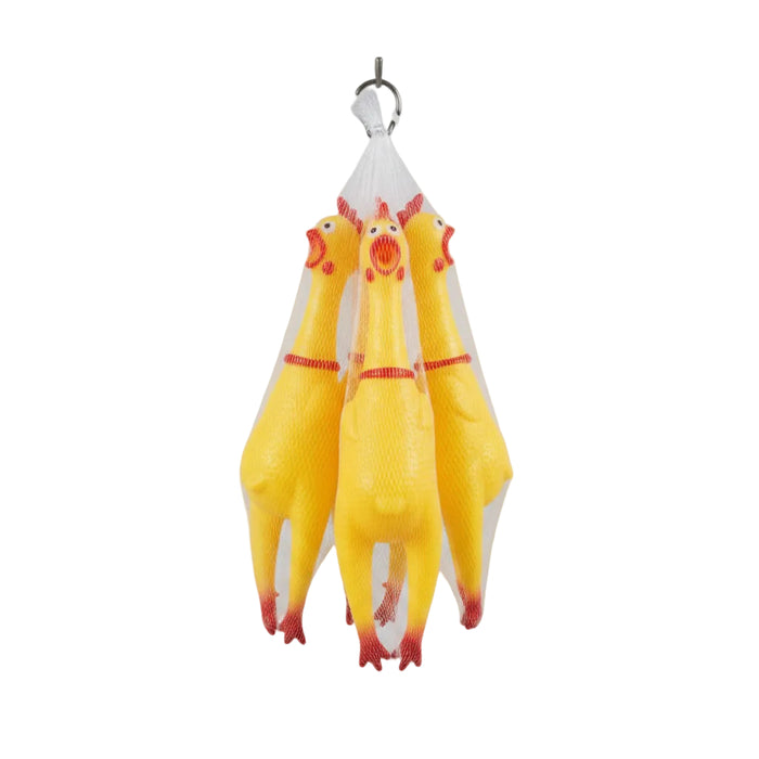 Squeaking Rubber Chicken Set (1pc)