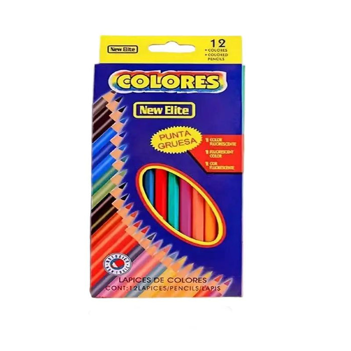 12 New Elite Colored  Pencils Murukali.com