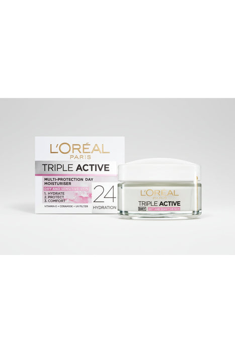 L’Oréal Paris Triple Active Multi-Protection Day Moisturiser (Dry and Sensitive Skin 50ml