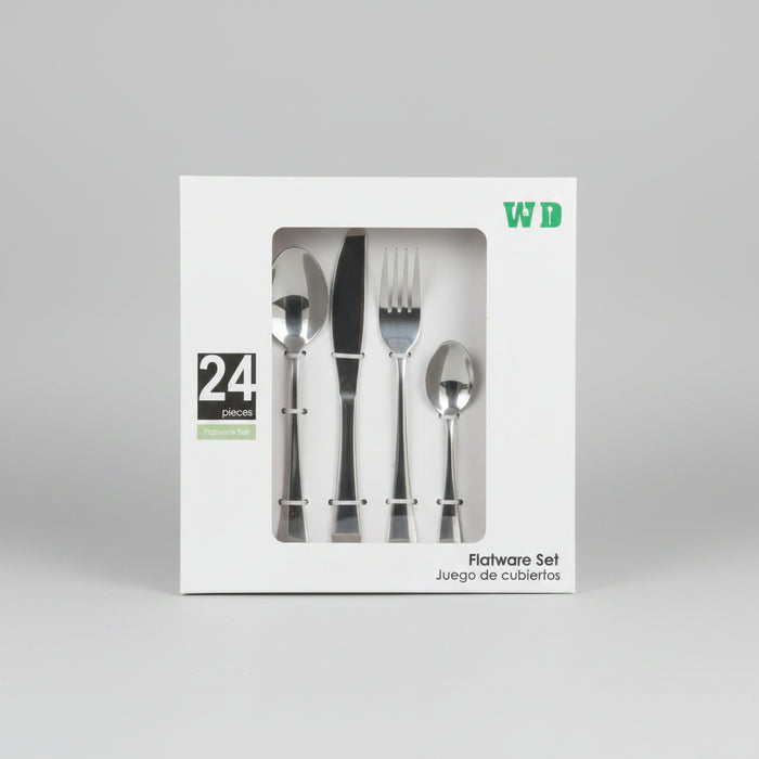 WD 24-Piece Stainless Steel Flatware Set