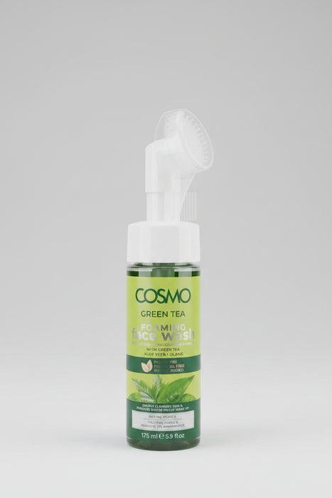 COSMO Green Tea Foaming Face Wash with Built-In Brush (175ml)