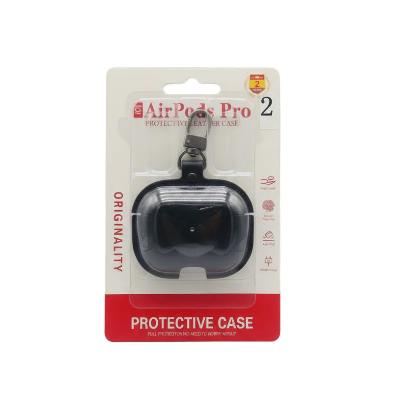 Protective Case with Carabiner for AirPods Pro 2 - Black