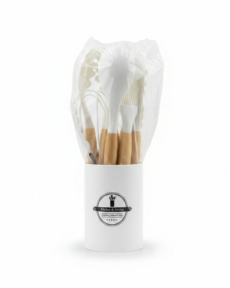 Silicone Cooking Utensil Set with Holder
