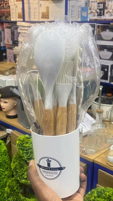 Silicone Cooking Utensil Set with Holder