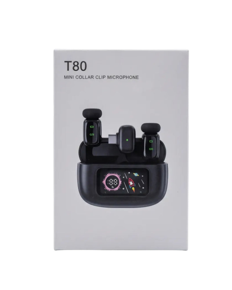 T80 Mini Collar Clip Microphone