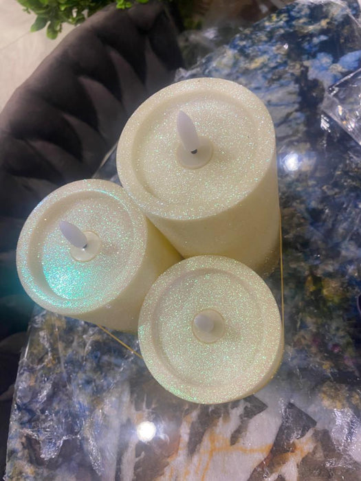 3-Piece Flameless LED Pillar Candle Set