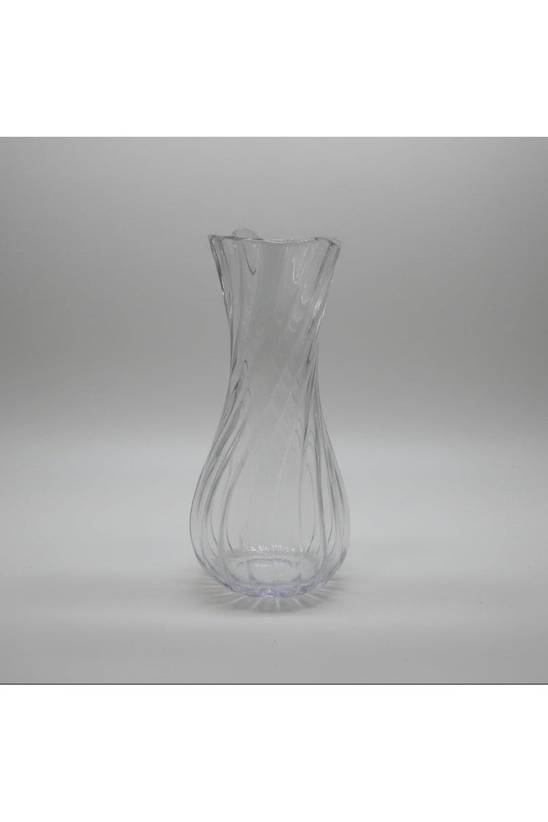 Tapered Clear Glass Vase