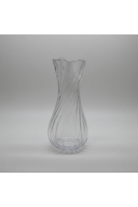 Tapered Clear Glass Vase