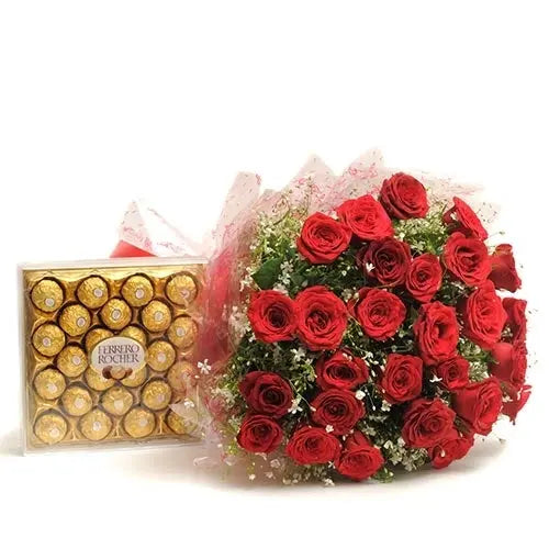 24Ferrero&60Roses Flowers