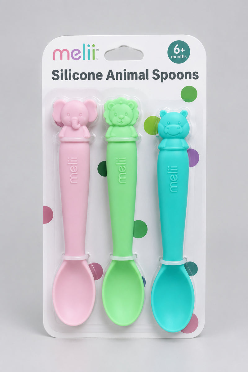 Melii Silicone Animal Spoons (3pcs)