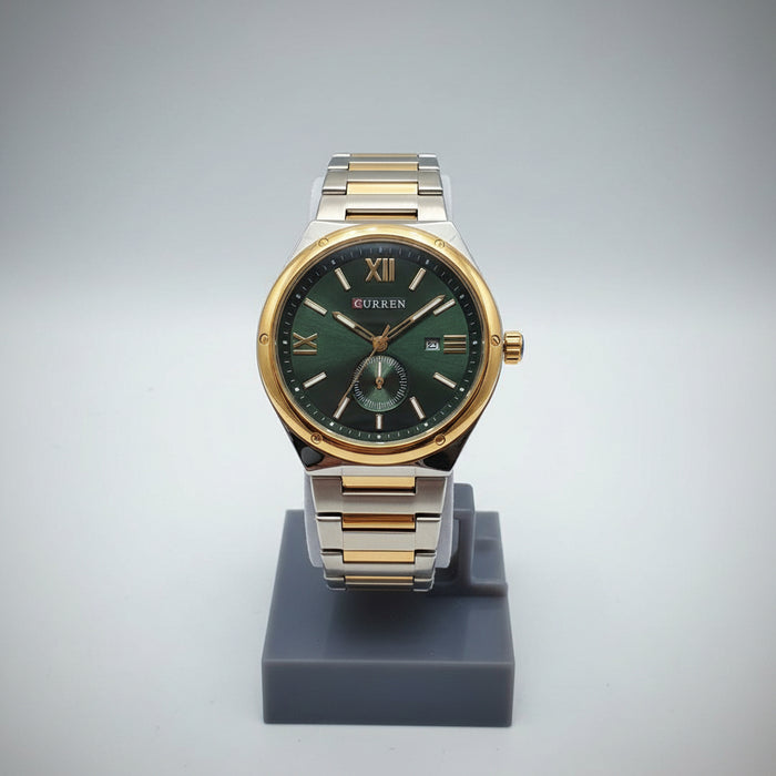 Curren Two-Tone Emerald Green Watch