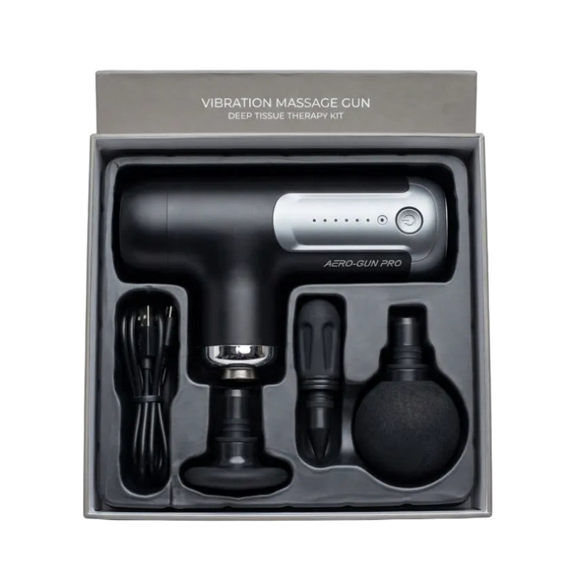 AERO-GUN PRO Vibration Massage Gun - Deep Tissue Therapy Kit