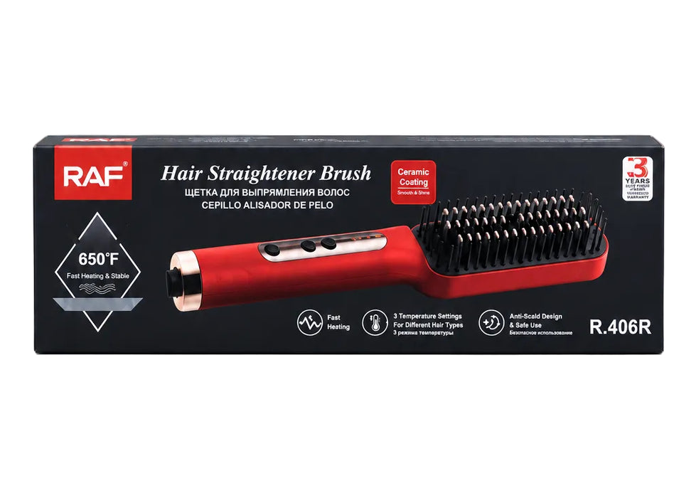 RAF Hair Straightener Brush (R.406R)