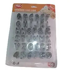 26 Alphabet Classic Shapes Clay Earring Cutters Cartoon character	Letter murukali.com