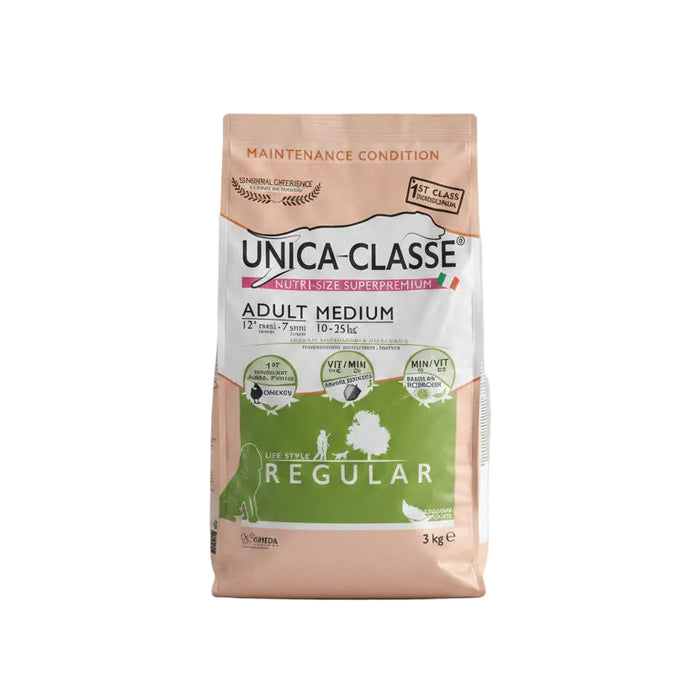 Unica Classe Adult Medium Dog Food Regular 3KG