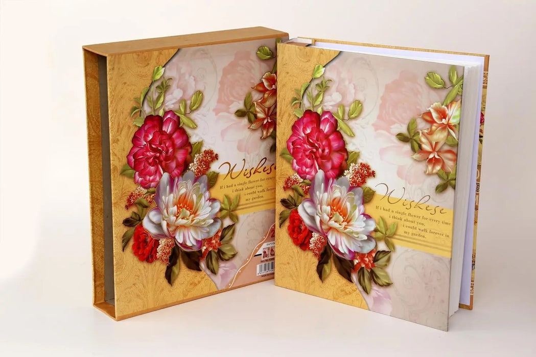 300 Photo Album Floral Wishes Greeting Card Box Murukali.com