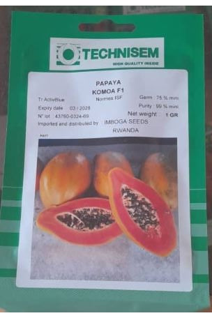 PAPAYA KOMOA F1 SEEDS 50g/umurama w'amapapayi