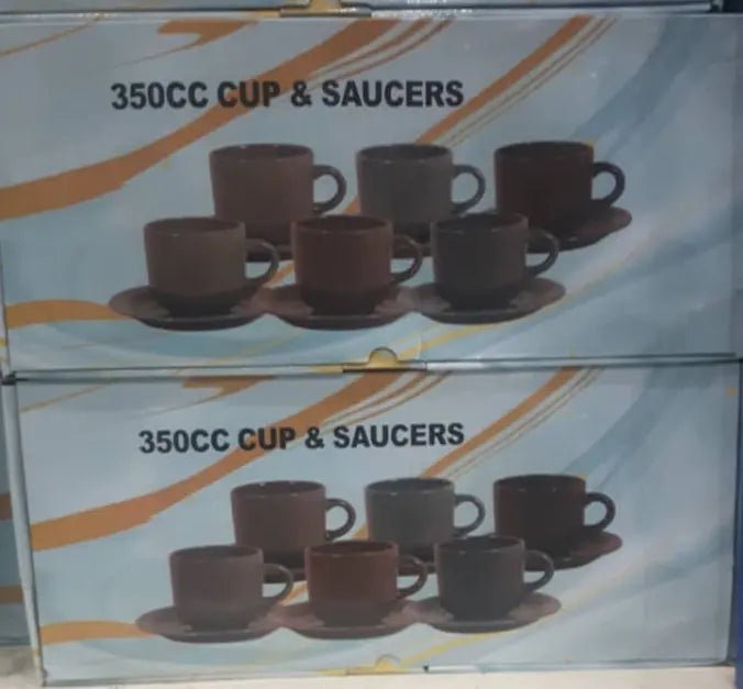 350CC Cup & Saucers  Set of 12pcs Murukali.com