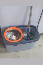 360° FLOOR MAGIC SPIN MOP BUCKET SET MICROFIBER ROTATING DRY murukali.com
