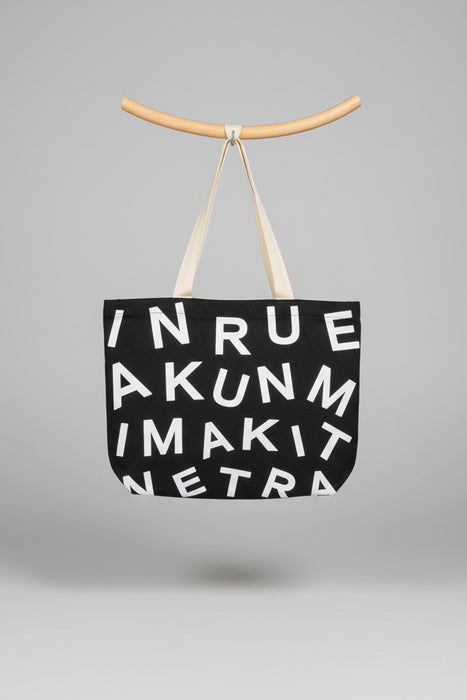 Marimekko Unikko Pattern Inspired Text Tote Bag