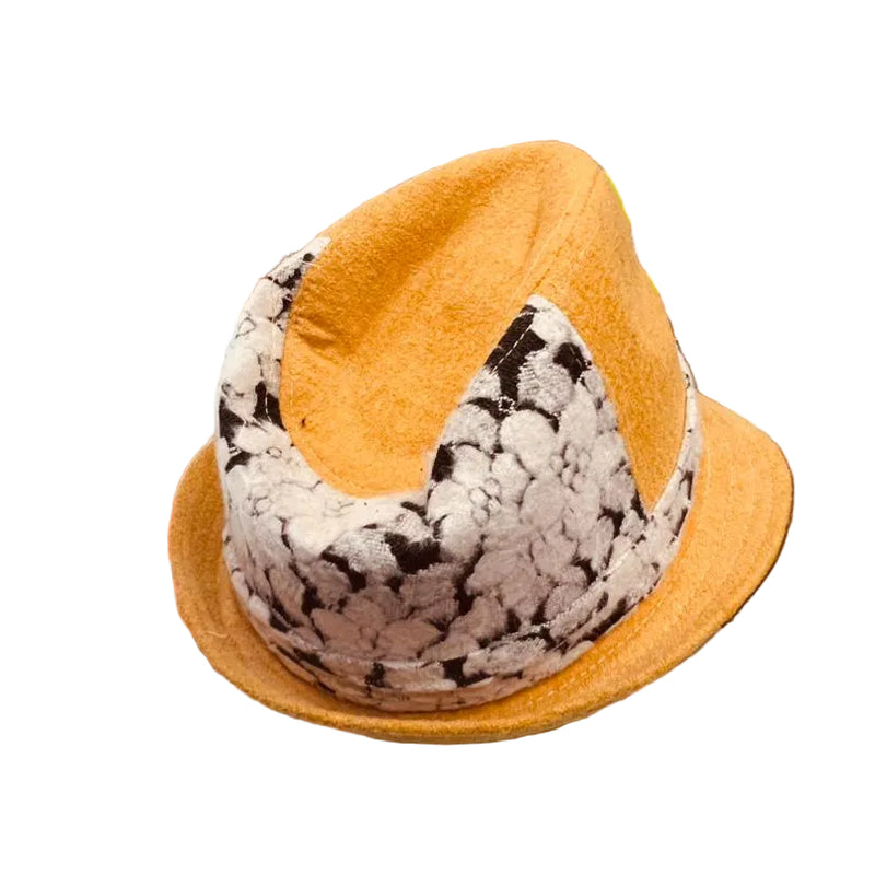 Unisex Woll-Fedora-Trilby-Hut - Senfgelb