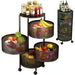 4 Tier Rotating Storage Rack Black Murukali.com