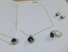 4-piece jewelry set features a striking dark blue stone Murukali.com