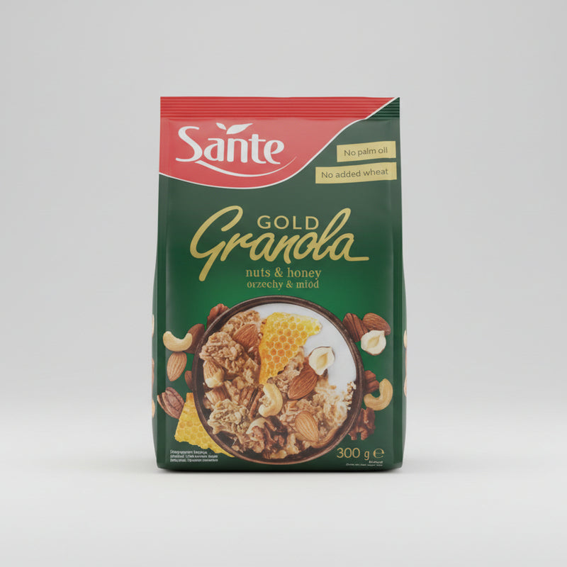 Sante Gold Granola, speziell die Sorte Nüsse & Honig 350g