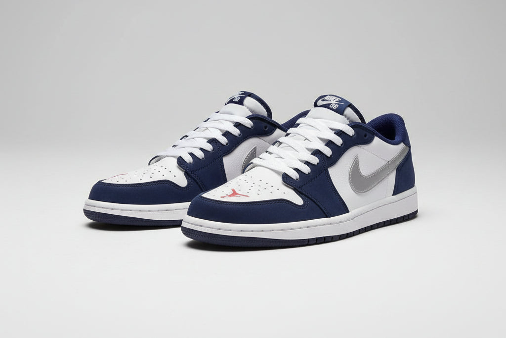 Nike SB x Air Jordan 1 Low (Navy/White/Silver) Size 40-45