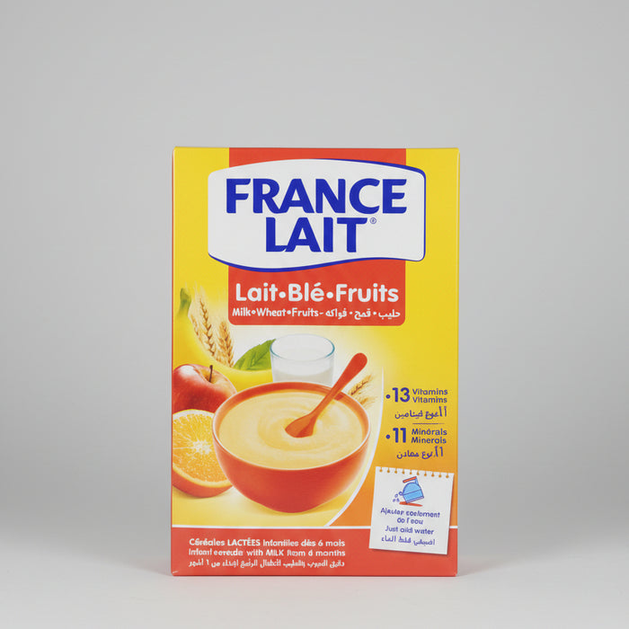 Baby Cereals With Milk-Wheat- Fruits FRANCE LAIT 250g