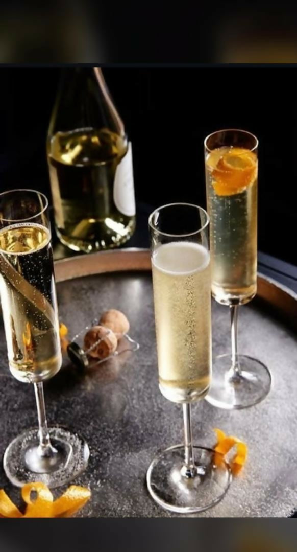 Champagne Flute with Orange Slice 12pcs