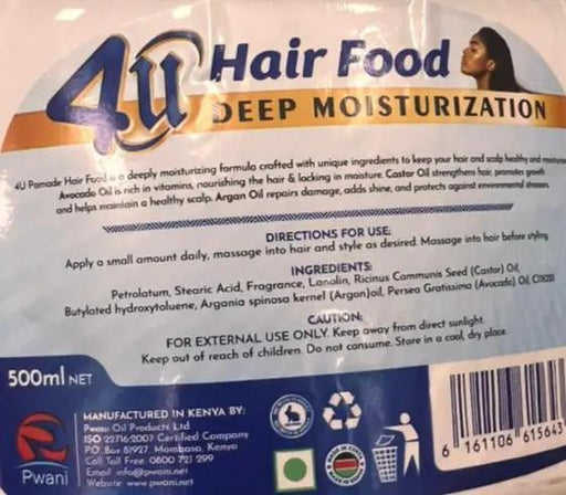 4U Hair Food Deep Moisturizing Hair Pomade 500ml Murukali.com