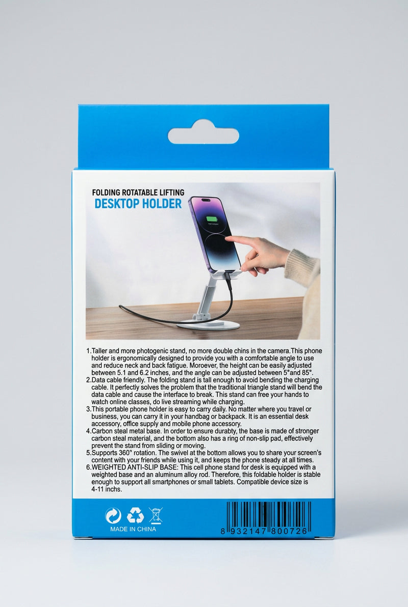 Folding Rotatable Lifting Desktop Holder