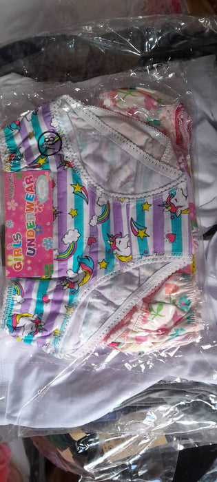 Kids Comfortable Cotton Underwear Little Girls set of 6pcs