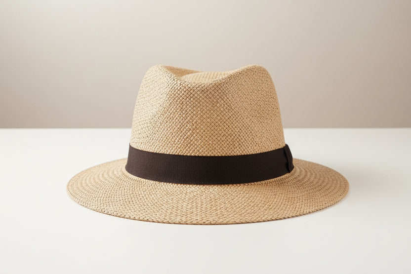 Classic Straw Fedora Hat
