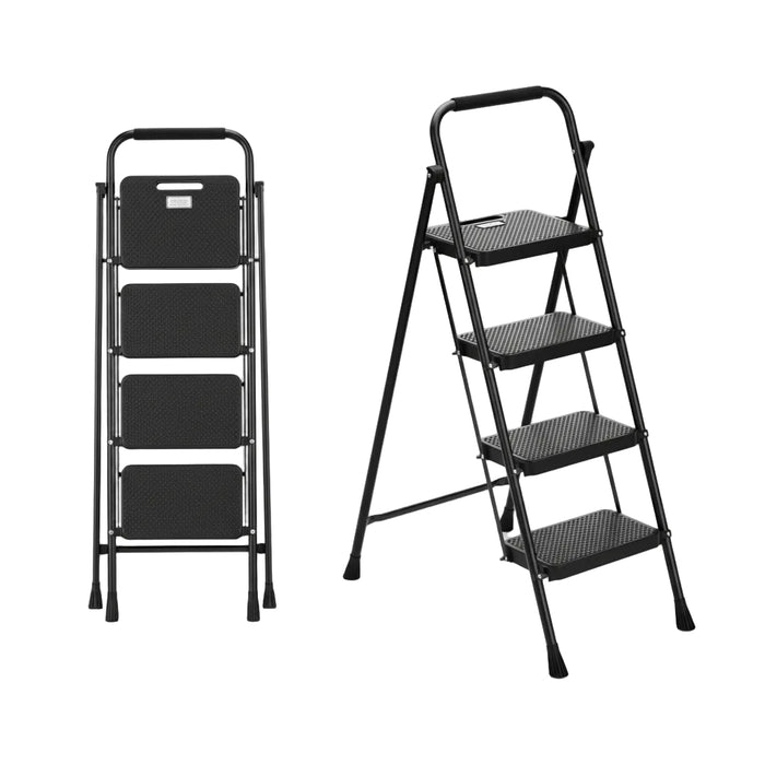 Folding 4-Step Metal Household Ladder