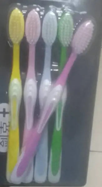 5-Pack Soft Bristle Toothbrush Set – Multicolor Murukali.com