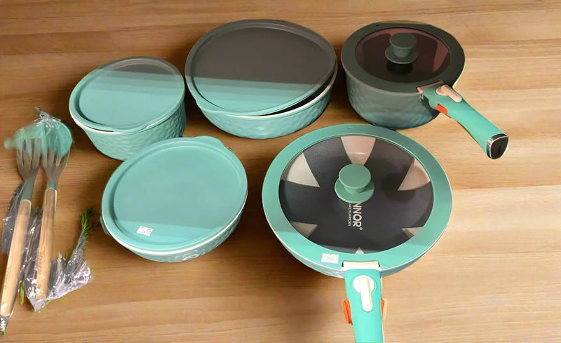 5-Piece Granite Cookware Set Pots Pans and Lids Murukali.com