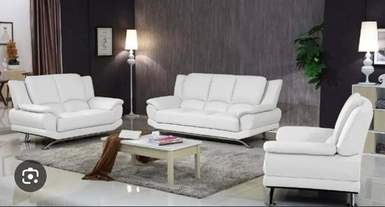 5-Seater White Leather Lounge Sets IRAME KAGUGU SHOP