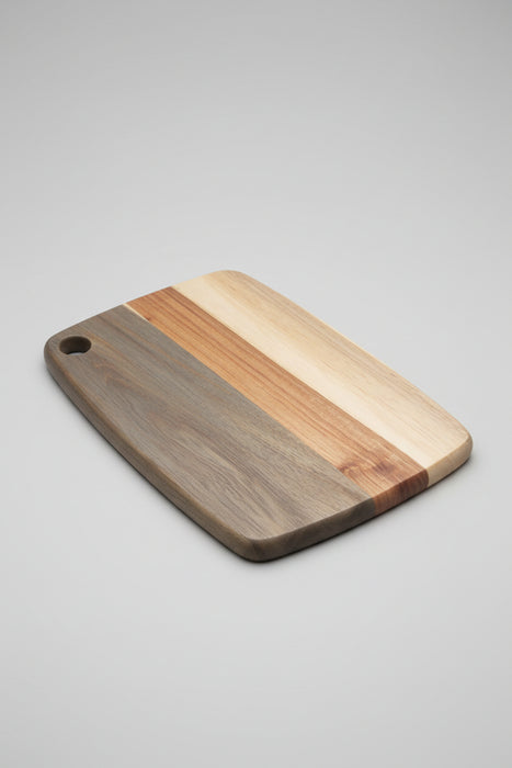 Multi-Toned Rectangular Wooden Board