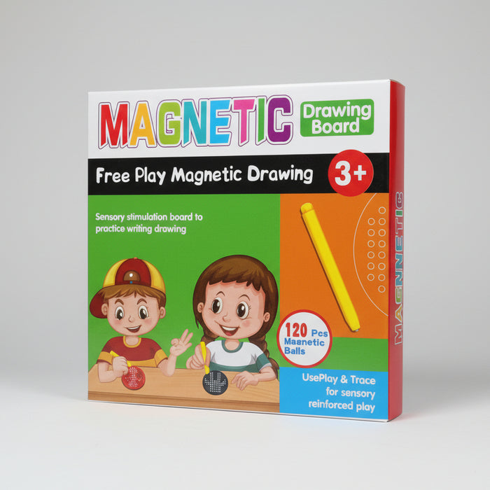 Free Play Magnetic Drawing Board (120 Pcs Magnetic Balls)