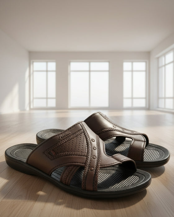 Bata Men's Casual Cross-Strap Comfort Slides/Plastic