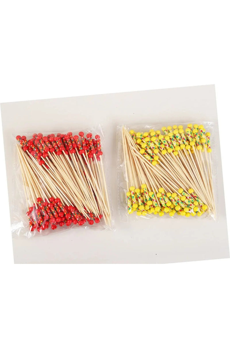 Five Simply Smart Cocktail Picks – Decorative Bamboo Skewers 50 pcs